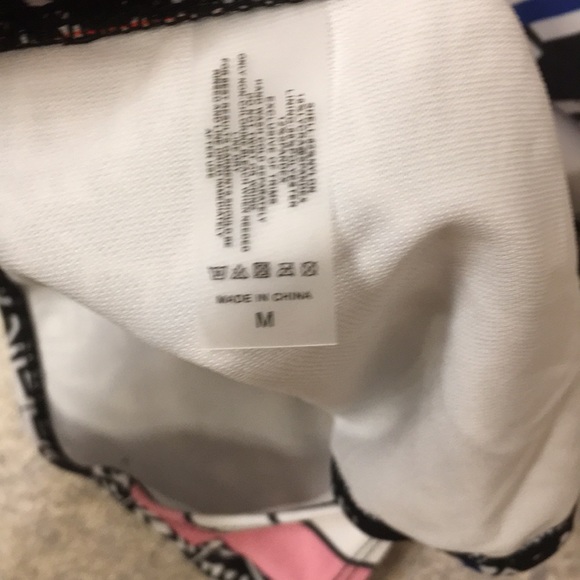 NWOT White/Pink & Blk Halter Cheeky Bikini - Picture 5 of 6